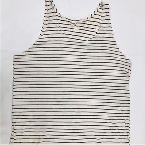 American Apparel Black and White Striped Tank Top